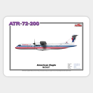 Avions de Transport Régional 72-200 - American Eagle (Art Print) Sticker